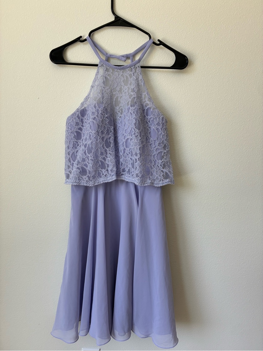 Morilee Madeline Gardner Lavender Lace Chiffon Bridesmaid Dress Size 2